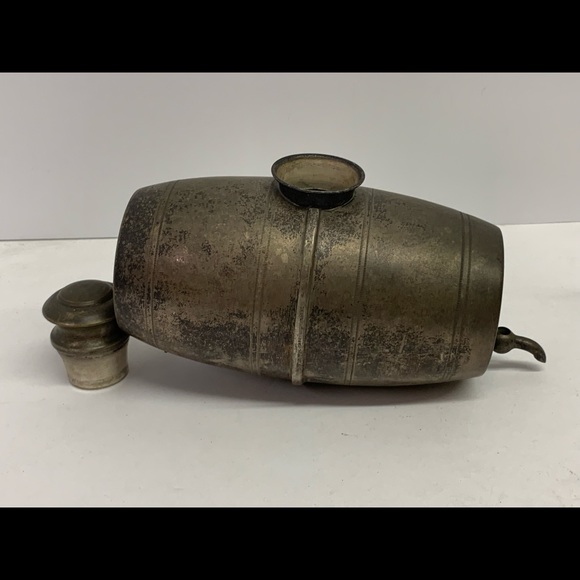 VINTAGE SILVERPLATE JEWISH WINE BARREL W/6 CUPS - Picture 5 of 12